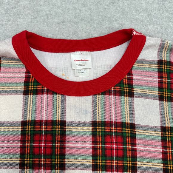 Hanna Andersson Pajama Top Adult SZ L Family Holiday Plaid Long Sleeve Organic - Picture 3 of 9